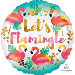 Balon foliowy Flamingi Let's Flamingle 43 cm